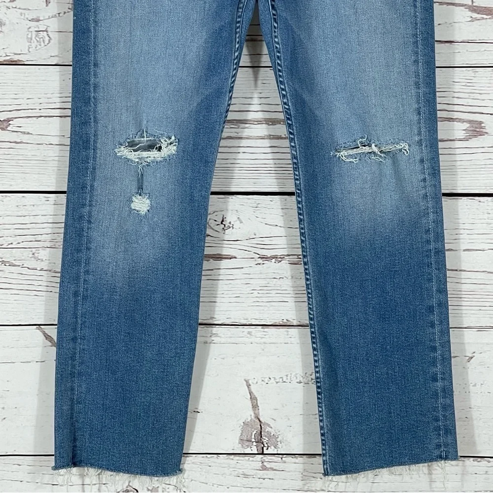 MOTHER High Waisted Rider Ankle Fray Jeans - Party Like A Pirate - Sz - 32 - Picture 3 of 12